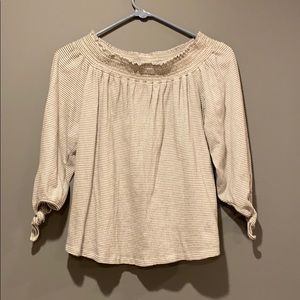Off the shoulder long sleeve shirt